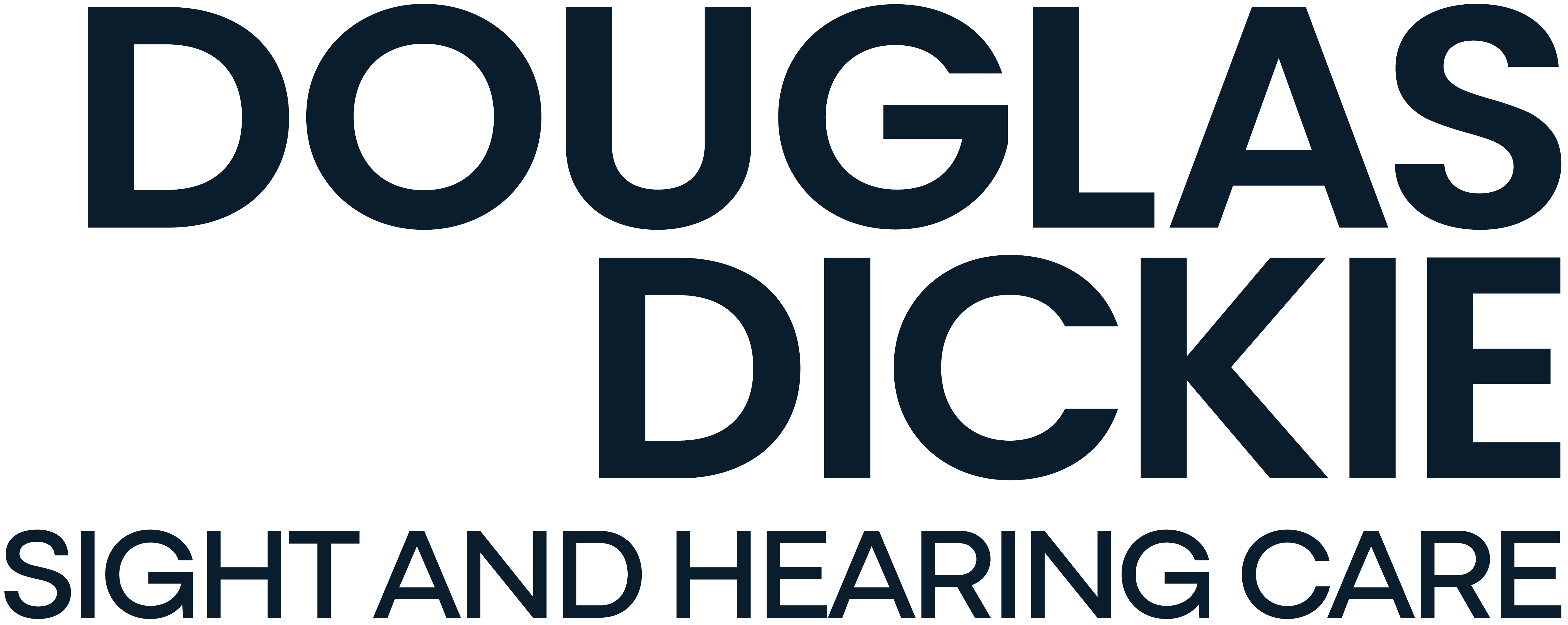 Douglas Dickie sight and hearing care logos Deep Navy copy
